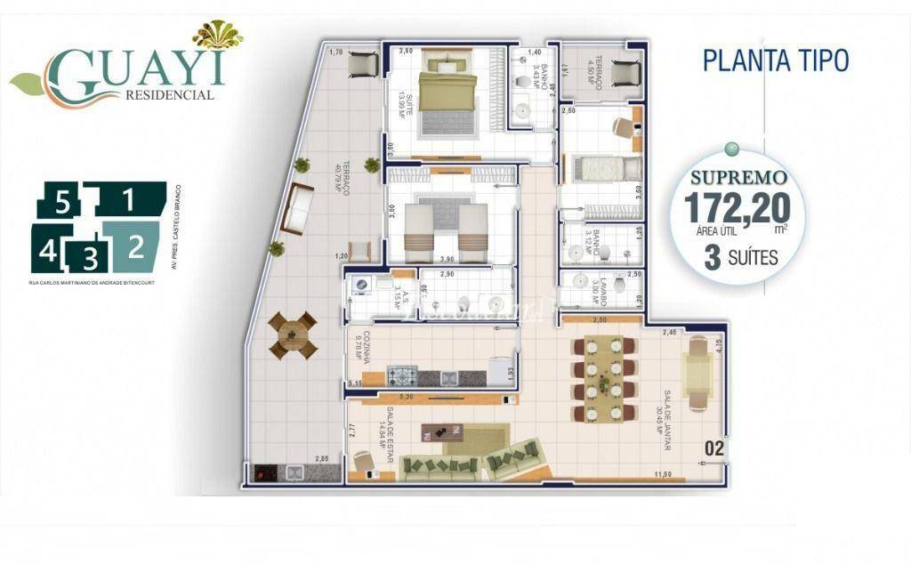 Apartamento à venda com 3 quartos, 172m² - Foto 17