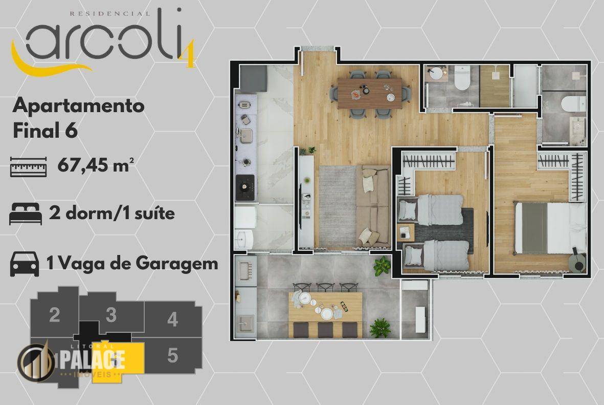 Apartamento à venda com 2 quartos, 67m² - Foto 14