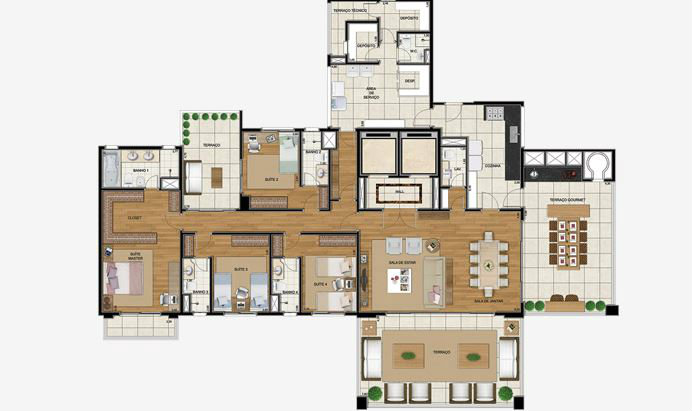 Apartamento à venda com 4 quartos, 306m² - Foto 6