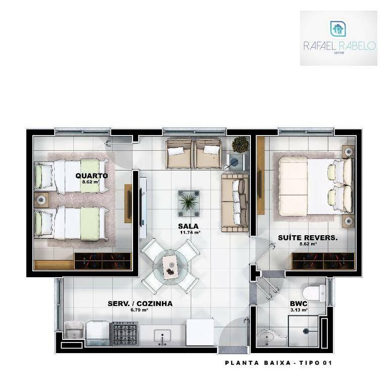 Apartamento à venda com 2 quartos, 45m² - Foto 17