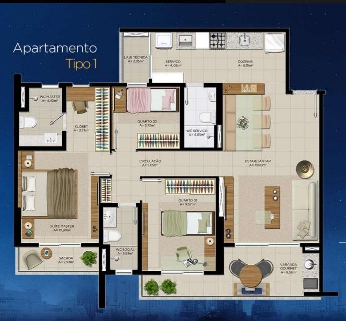 Apartamento à venda com 3 quartos, 90m² - Foto 12