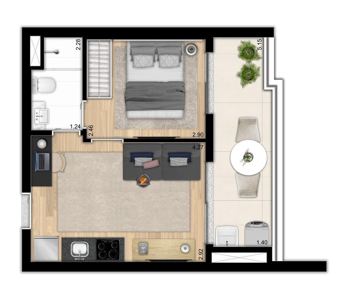 Apartamento à venda com 1 quarto, 25m² - Foto 4