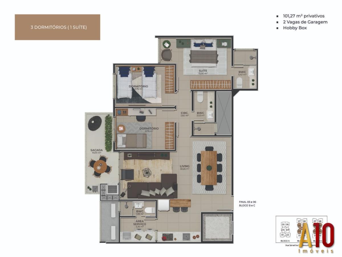 Apartamento à venda com 3 quartos, 101m² - Foto 32