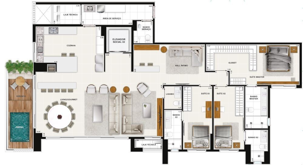 Apartamento, 4 quartos, 197 m² - Foto 57