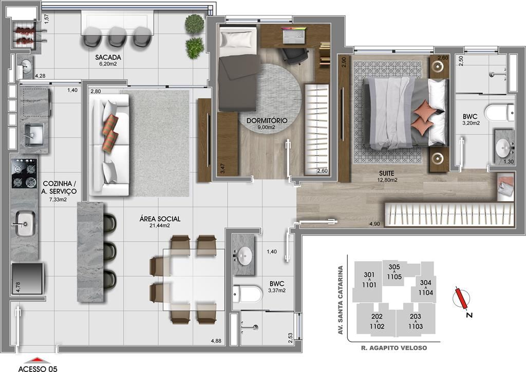 Apartamento à venda com 3 quartos, 109m² - Foto 17