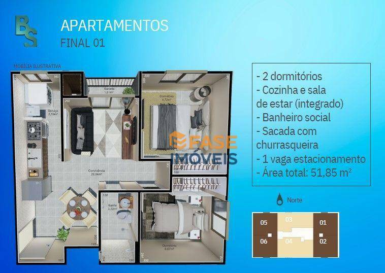 Apartamento à venda com 2 quartos, 64m² - Foto 39