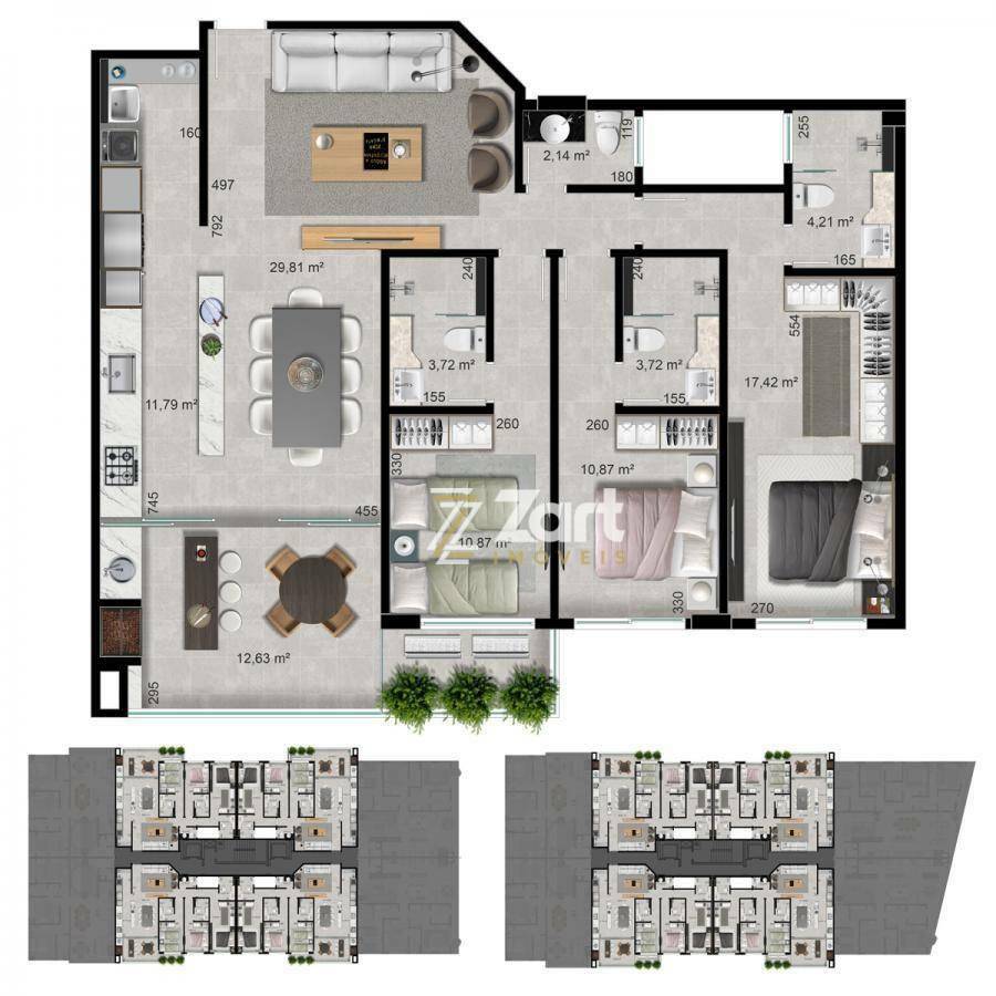 Apartamento à venda com 3 quartos, 172m² - Foto 12