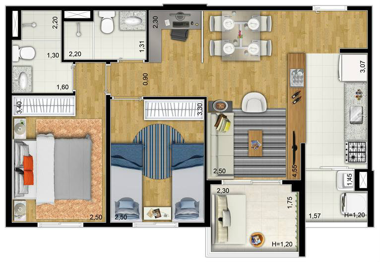 Apartamento à venda com 2 quartos, 60m² - Foto 12