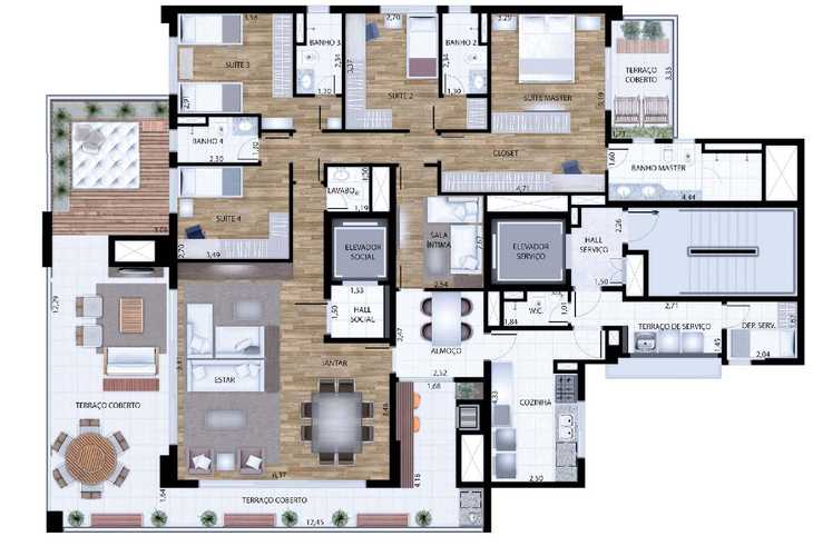 Apartamento à venda com 4 quartos, 213m² - Foto 8