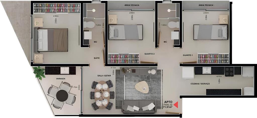 Apartamento à venda com 3 quartos, 7151m² - Foto 25