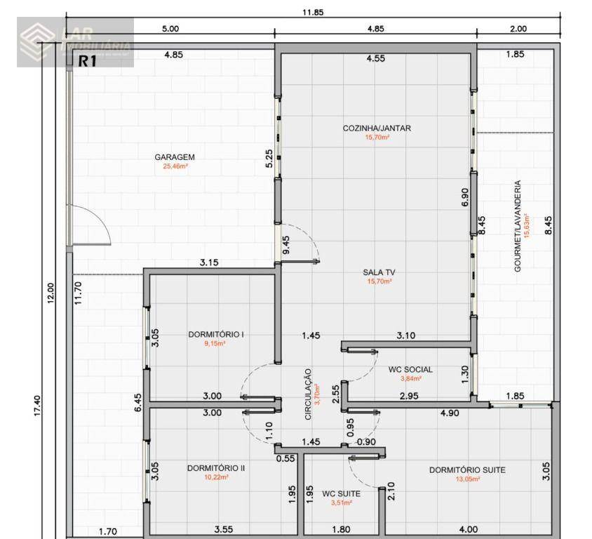 Casa, 3 quartos, 86 m² - Foto 1