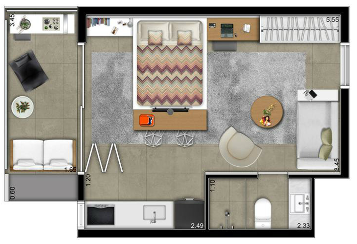 Apartamento à venda com 1 quarto, 35m² - Foto 14