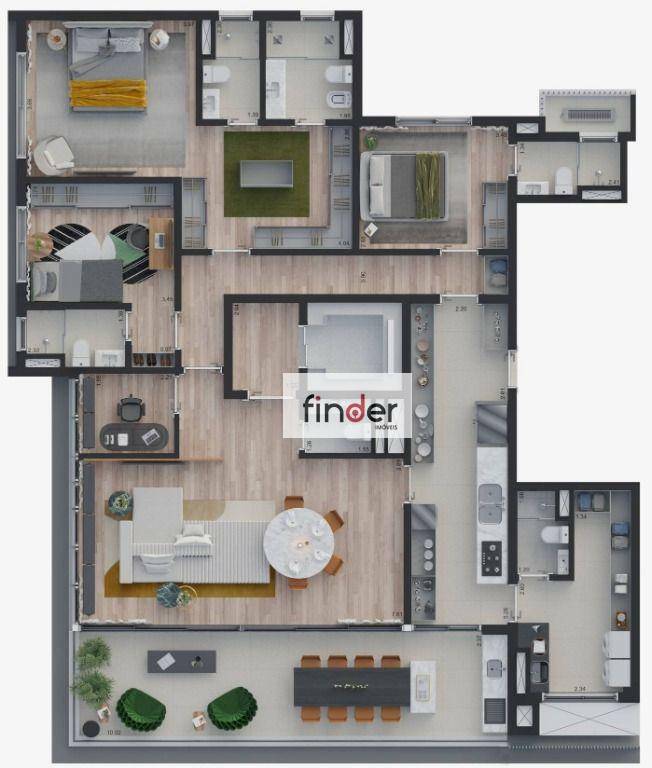 Apartamento à venda com 3 quartos, 210m² - Foto 36