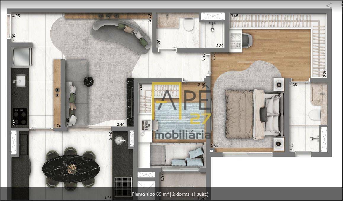 Apartamento à venda com 2 quartos, 63m² - Foto 20