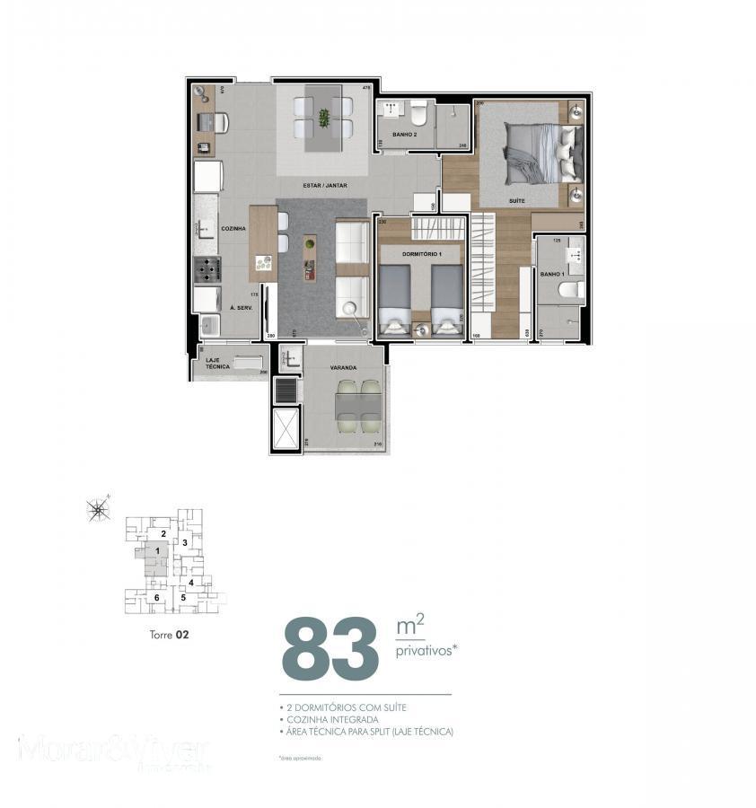 Apartamento à venda com 2 quartos, 83m² - Foto 19