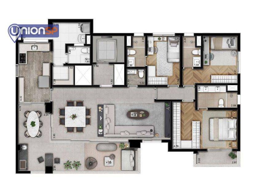 Apartamento à venda com 4 quartos, 157m² - Foto 23