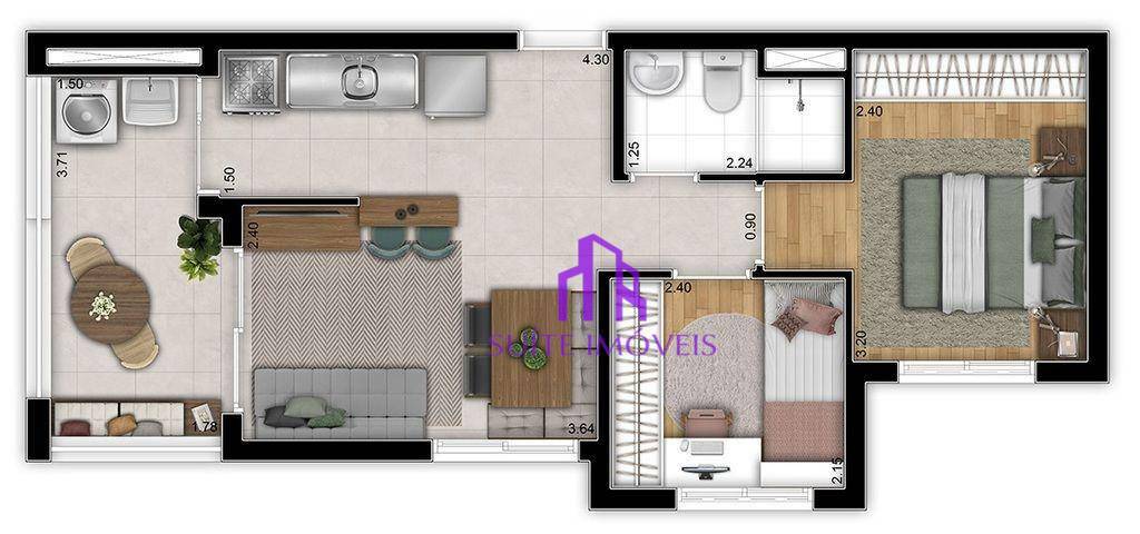 Apartamento à venda com 2 quartos, 50m² - Foto 5