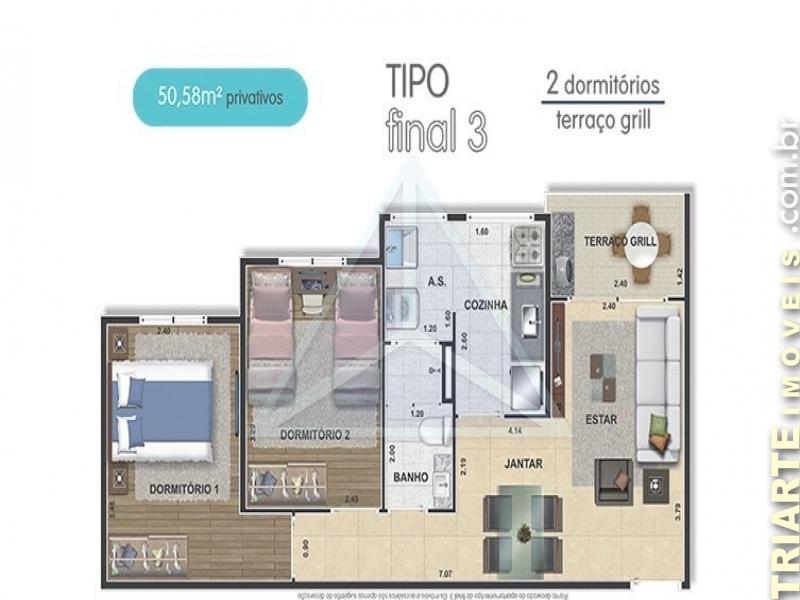 Apartamento à venda com 2 quartos, 51m² - Foto 5