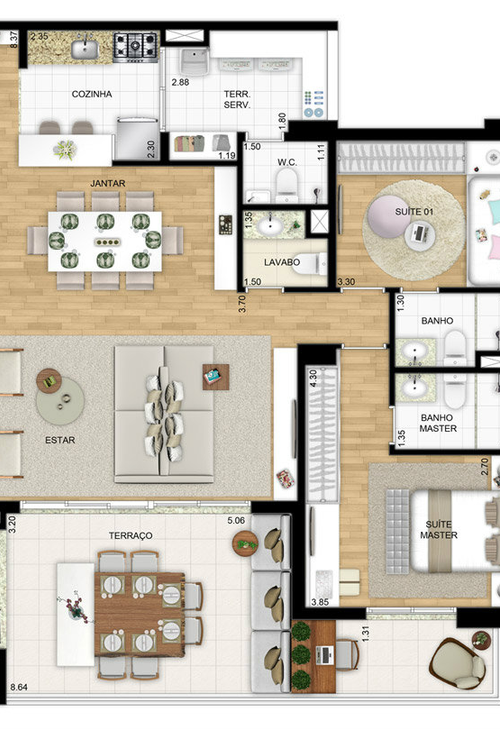 Apartamento à venda com 2 quartos, 70m² - Foto 15