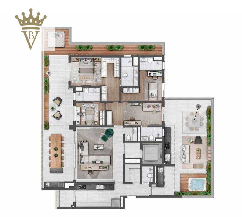 Apartamento à venda com 4 quartos, 288m² - Foto 8