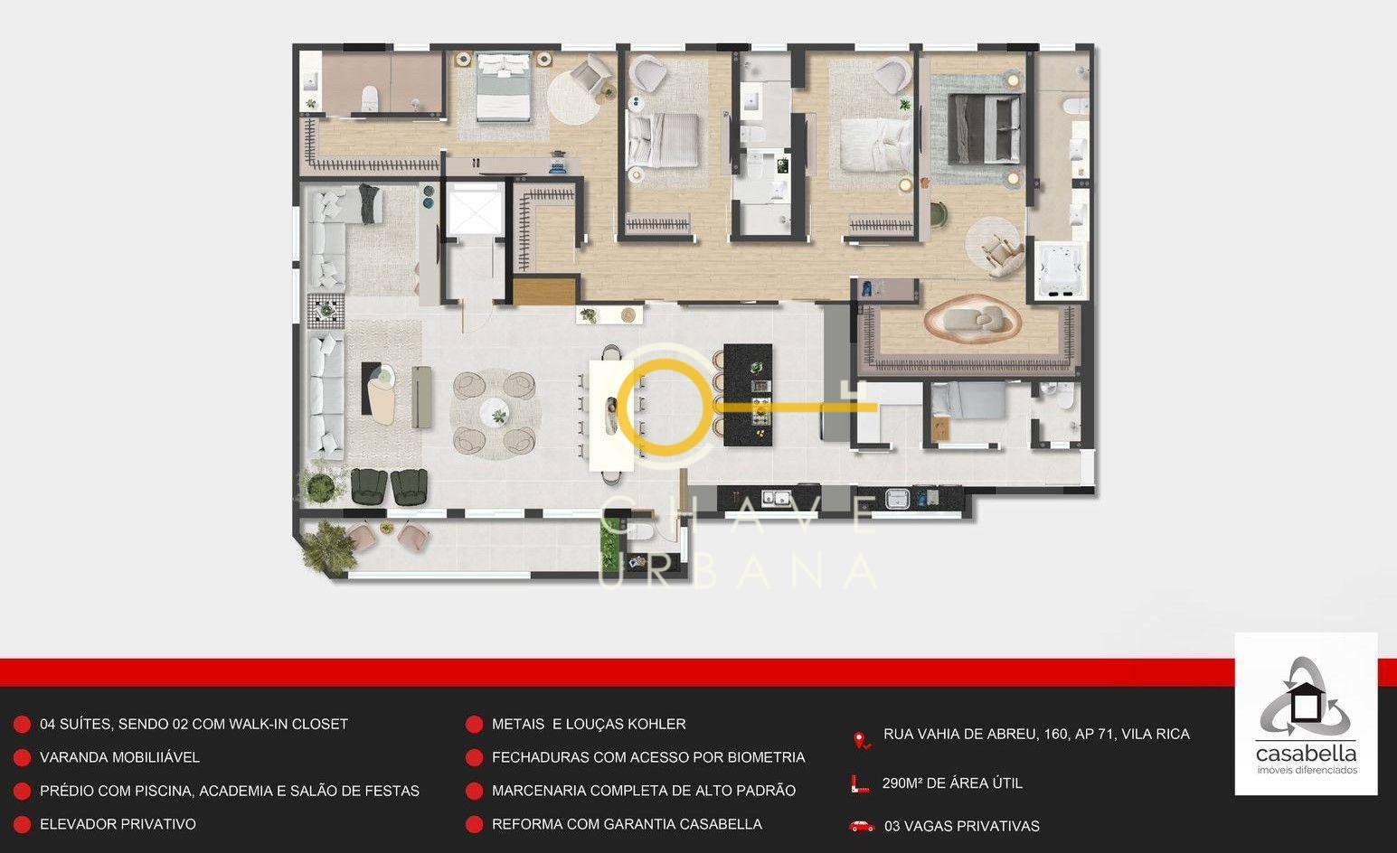 Apartamento à venda com 4 quartos, 291m² - Foto 30