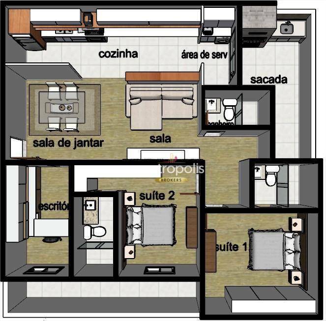 Apartamento à venda com 3 quartos, 80m² - Foto 11