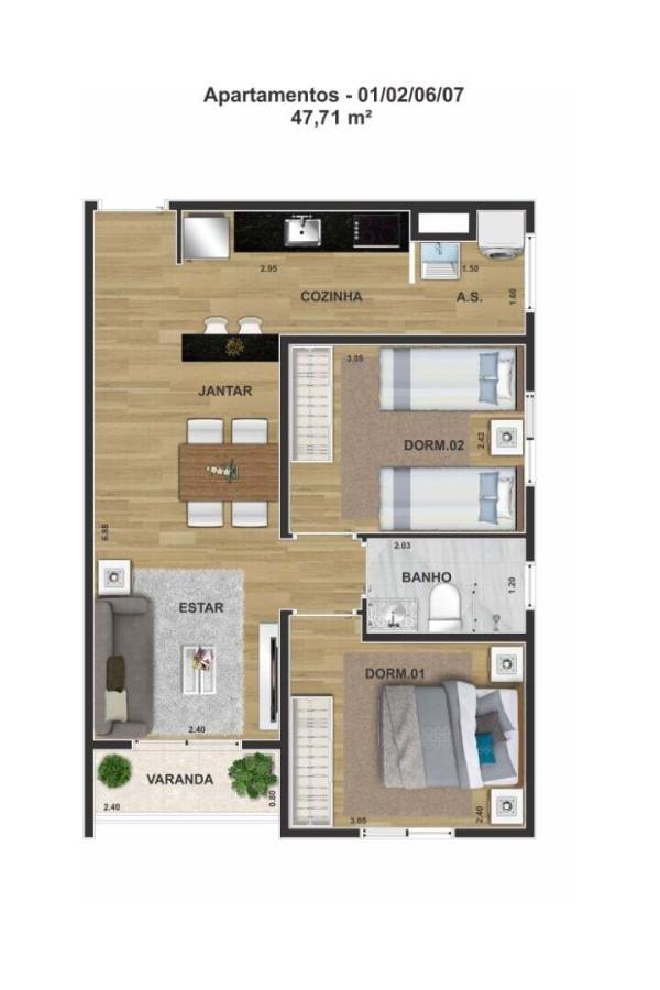 Apartamento à venda com 2 quartos, 47m² - Foto 16