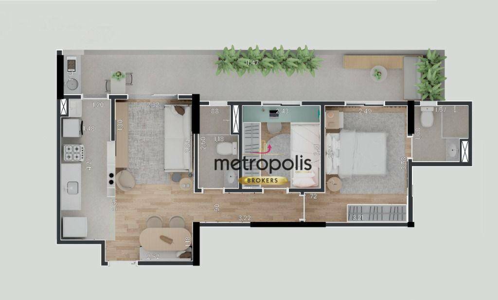 Apartamento à venda com 2 quartos, 55m² - Foto 12