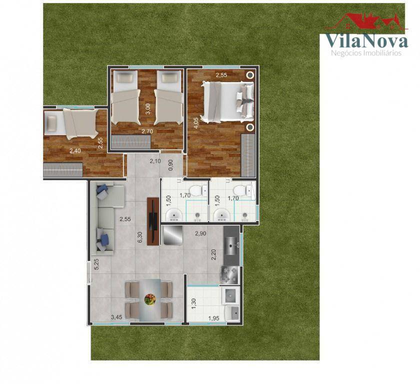 Apartamento à venda com 3 quartos, 140m² - Foto 1