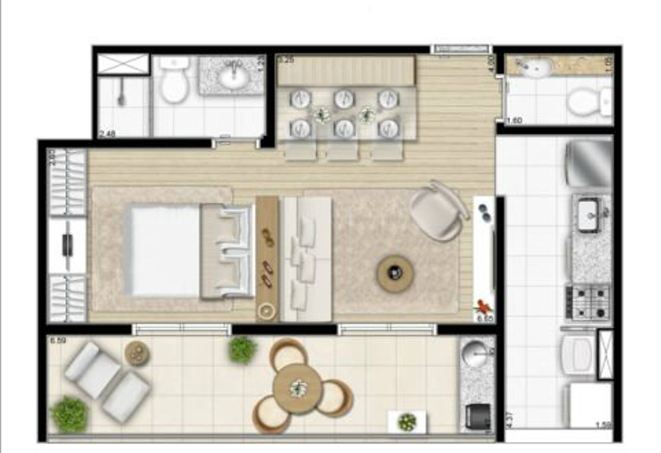 Apartamento à venda com 1 quarto, 49m² - Foto 14