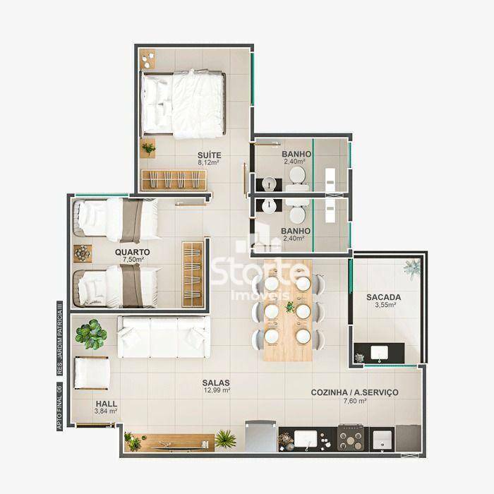 Apartamento à venda com 2 quartos, 53m² - Foto 12