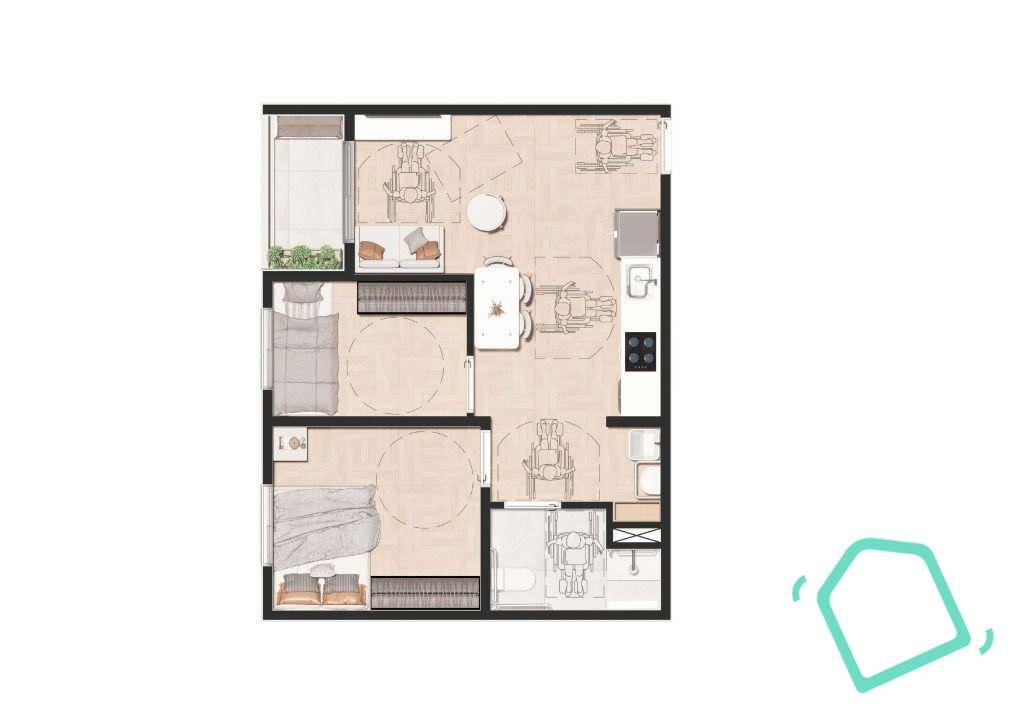 Apartamento à venda com 2 quartos, 44m² - Foto 35