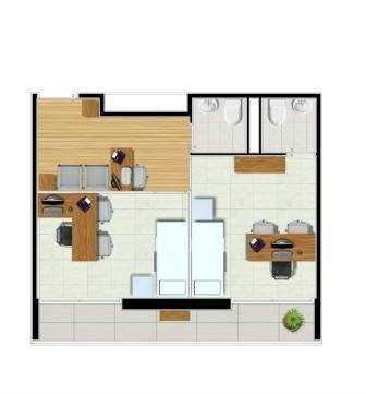 Apartamento à venda com 1 quarto, 60m² - Foto 3