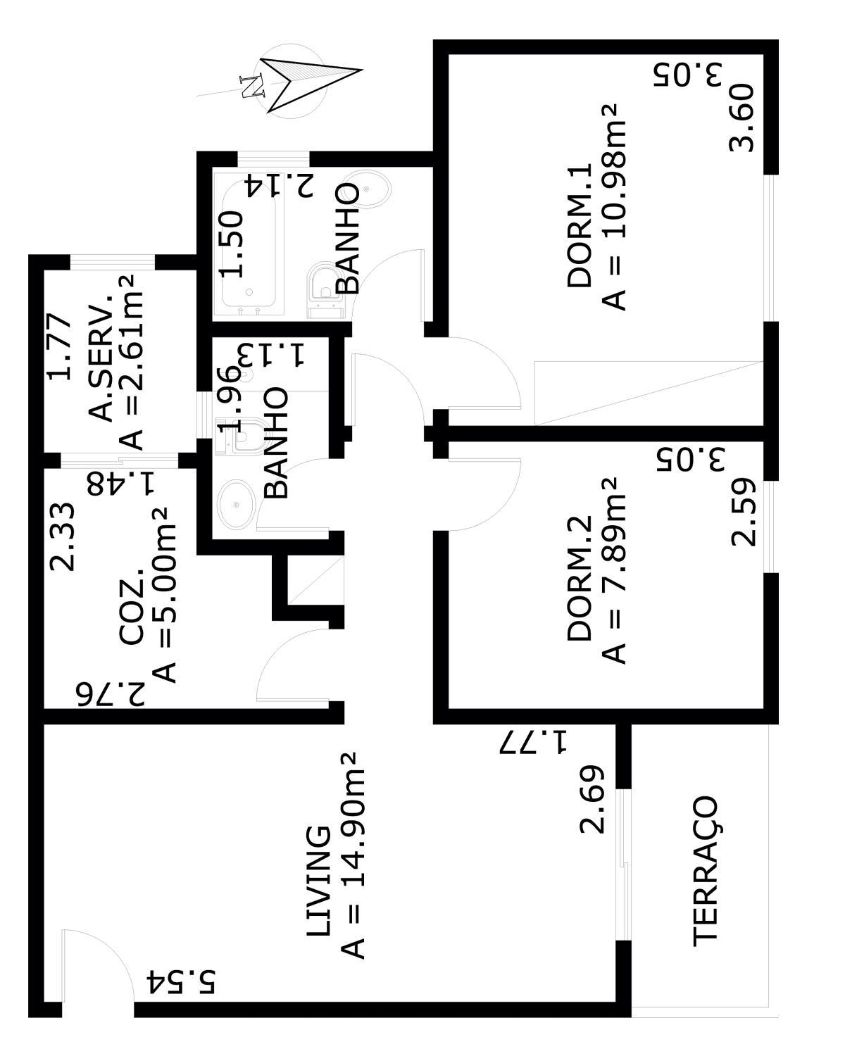 Apartamento à venda com 2 quartos, 61m² - Foto 2