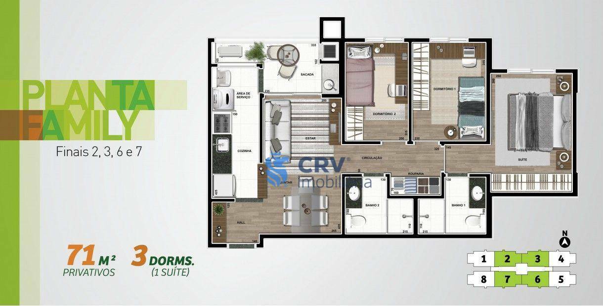 Apartamento à venda com 3 quartos, 71m² - Foto 54