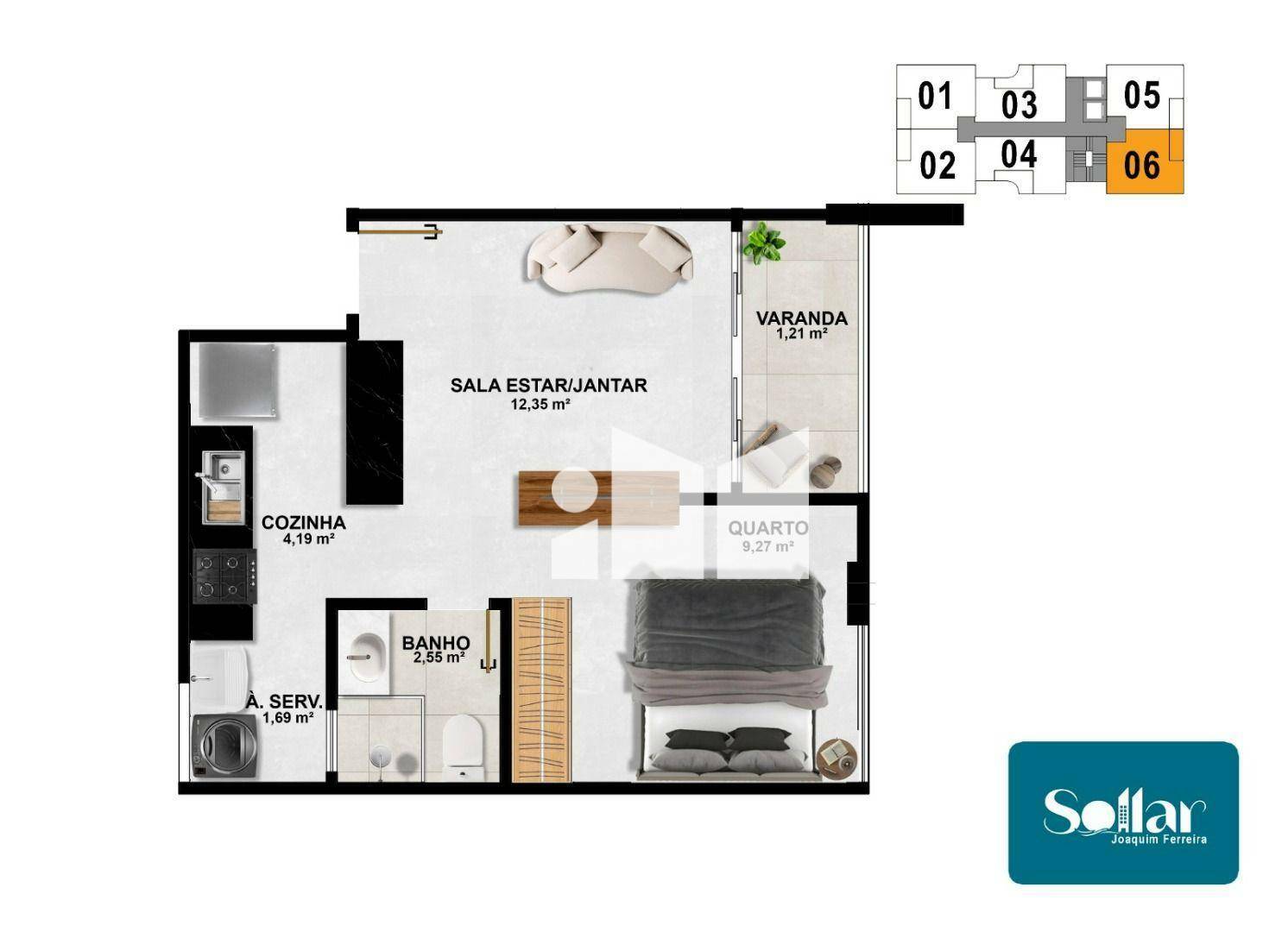 Apartamento à venda com 1 quarto, 40m² - Foto 15