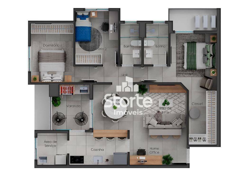 Apartamento à venda com 3 quartos, 103m² - Foto 17