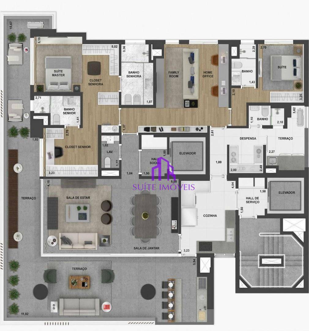 Apartamento à venda com 4 quartos, 252m² - Foto 27