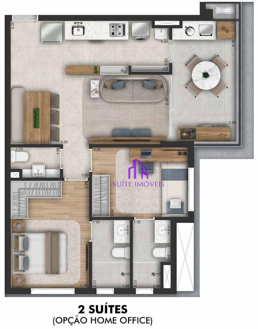 Apartamento à venda com 2 quartos, 67m² - Foto 10