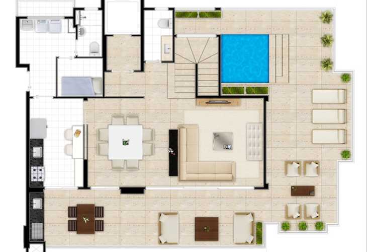 Apartamento à venda com 3 quartos, 242m² - Foto 3