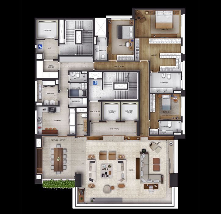 Apartamento à venda com 4 quartos, 303m² - Foto 19