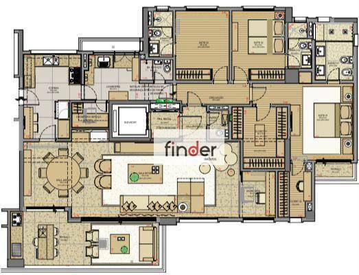 Apartamento à venda com 3 quartos, 192m² - Foto 19