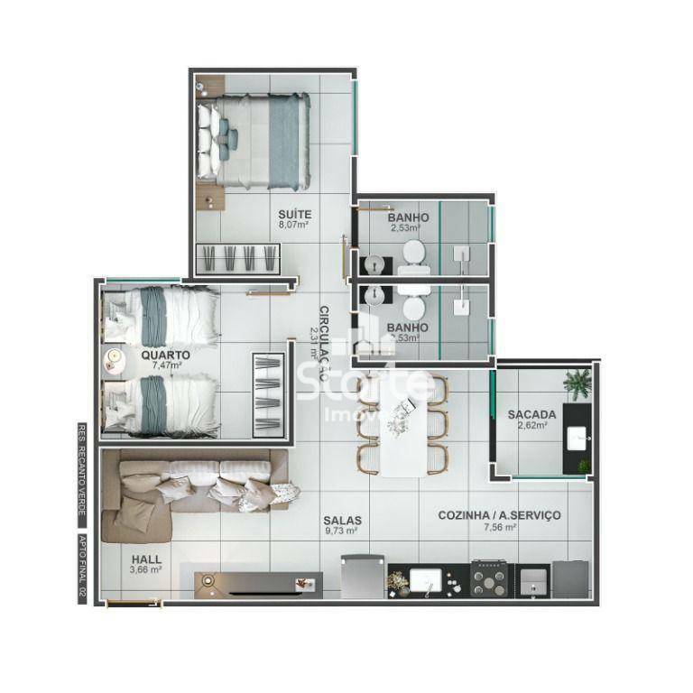 Apartamento à venda com 2 quartos, 52m² - Foto 12