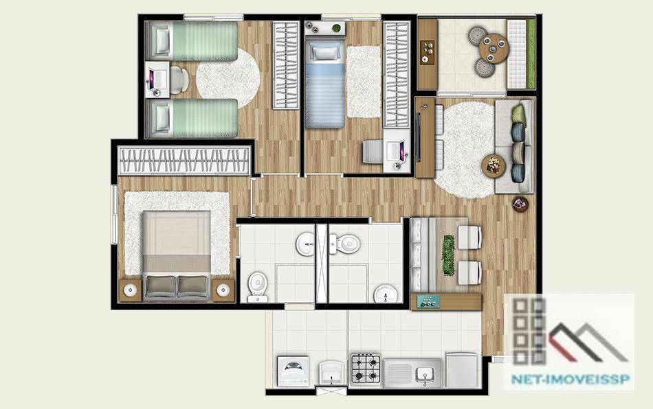 Apartamento à venda com 3 quartos, 60m² - Foto 18