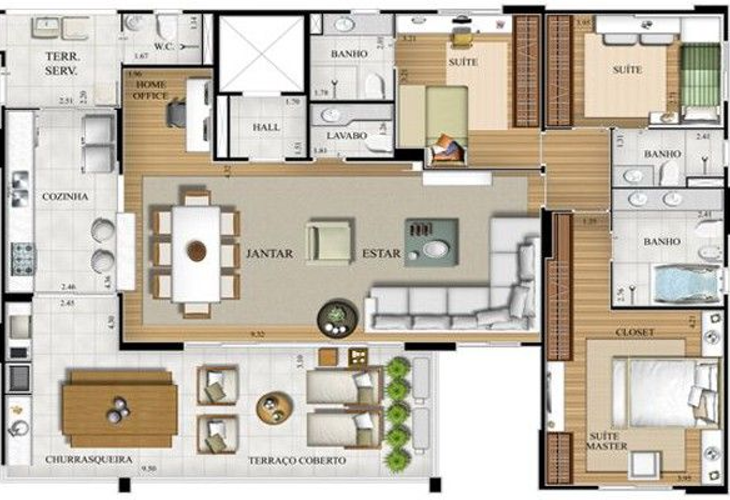 Apartamento à venda com 3 quartos, 177m² - Foto 14