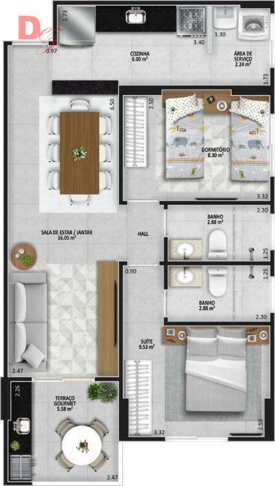 Apartamento à venda com 2 quartos, 62m² - Foto 19