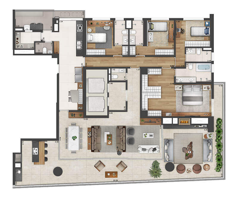 Apartamento à venda com 4 quartos, 285m² - Foto 7