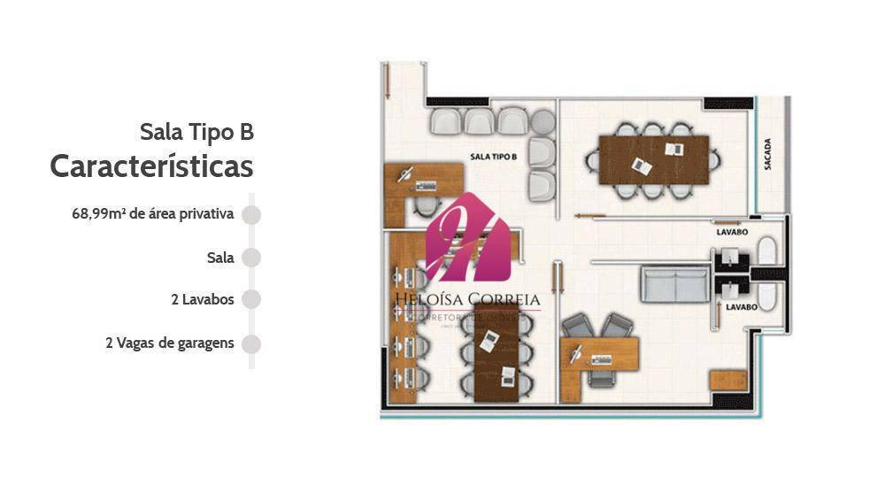 Conjunto Comercial-Sala à venda, 68m² - Foto 2