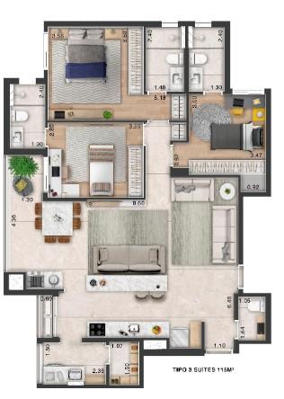 Apartamento à venda com 3 quartos, 90m² - Foto 22