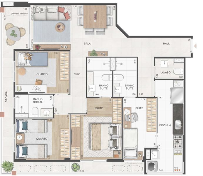 Apartamento à venda com 4 quartos, 109m² - Foto 26